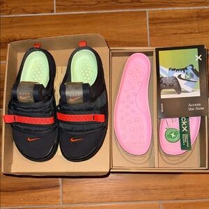 Nike Kids Black and Orange Sneakers